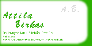 attila birkas business card