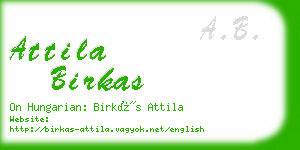 attila birkas business card